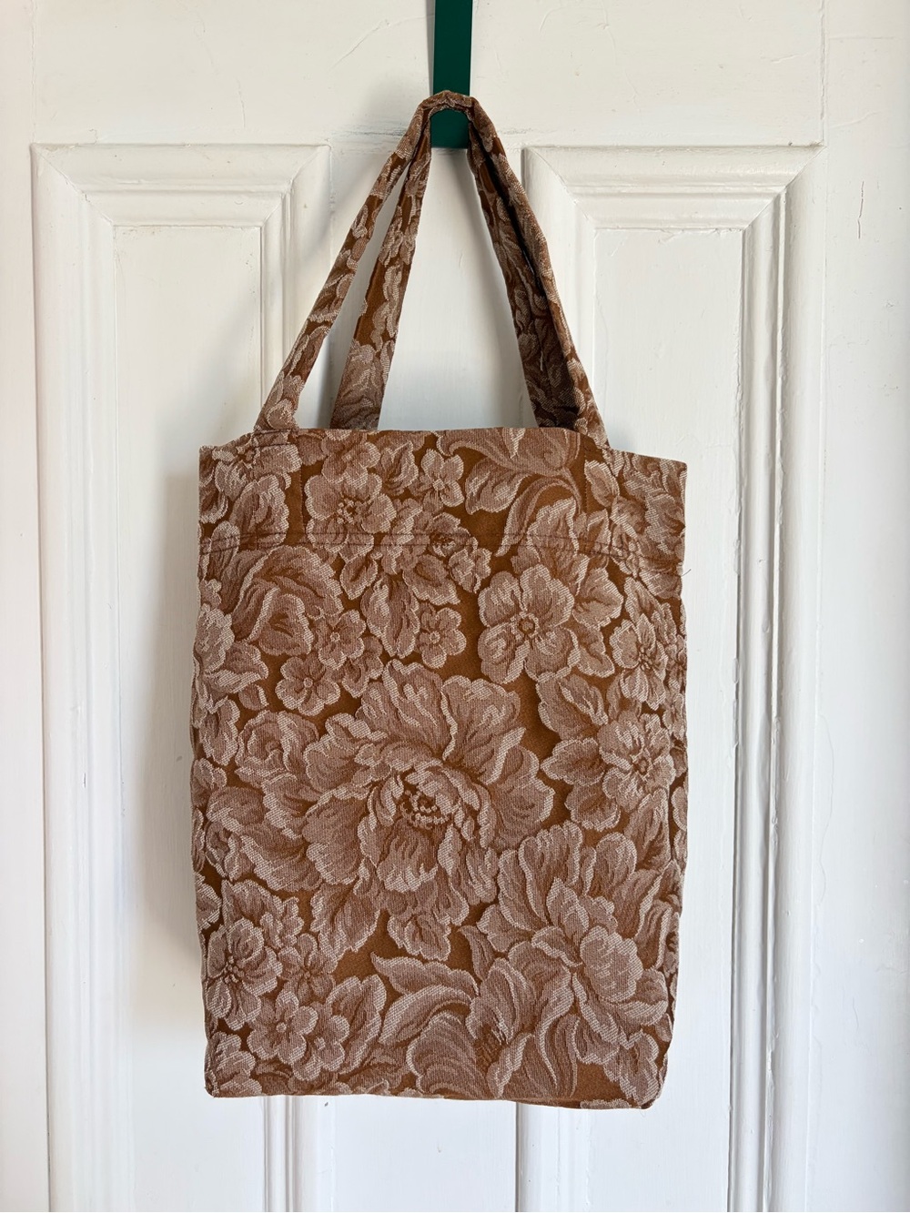 Handmade Tapestry Floral Tote Bag